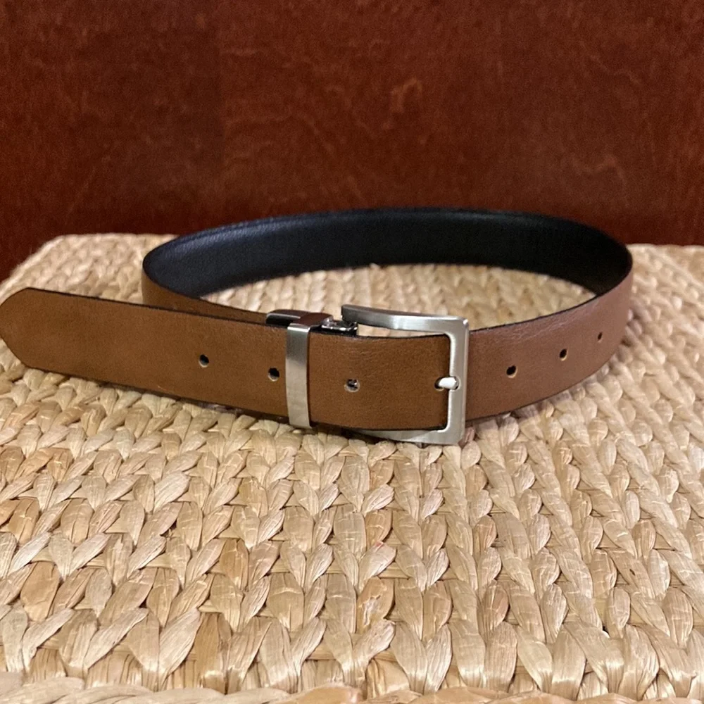 Boys Reversible Faux Leather Belt